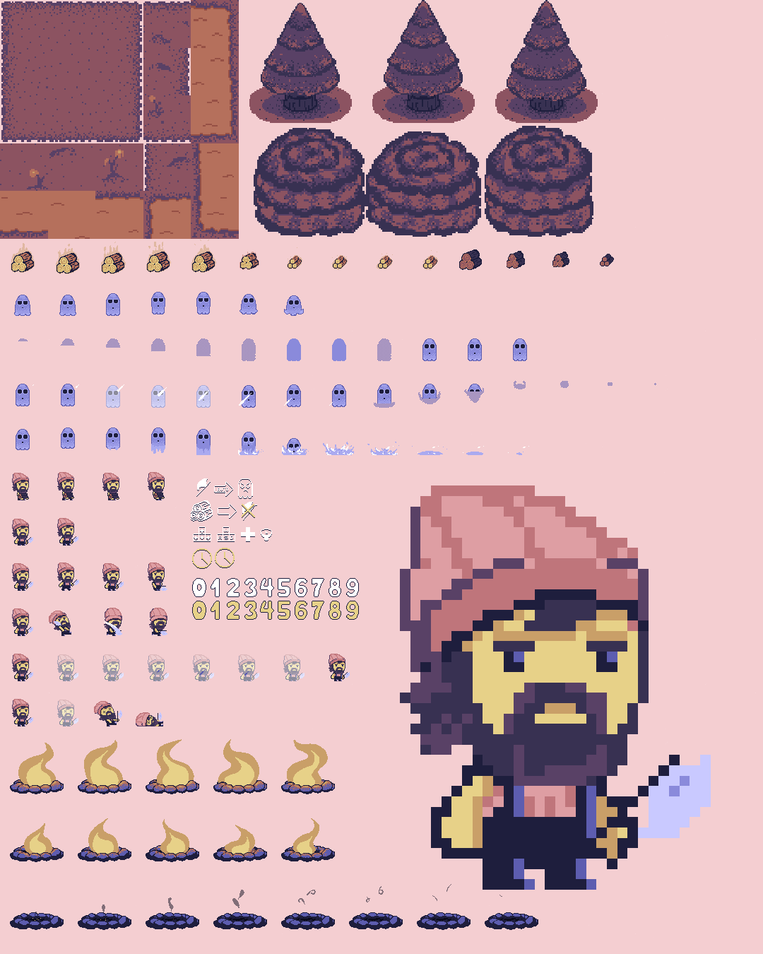Sprite sheet for Fire Keeper